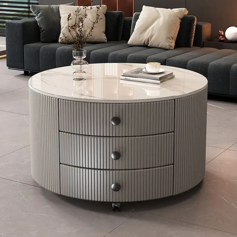 Round light luxury coffee table household living room small apartment modern simple Internet celebrity Nordic new tea table
Round light luxury coffee table household living room small apartment modern simple Internet celebrity Nordic new tea table