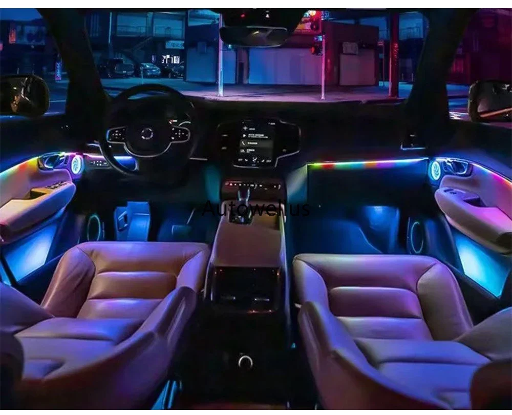 Автомобильный динамический светодиодный окружающий свет для Volvo XC90 2015-2024 дверной световод, кнопка освещения, управление через приложение
Автомобильный динамический светодиодный окружающий свет для Volvo XC90 2015-2024 дверной световод, кнопка освещения, управление через приложение