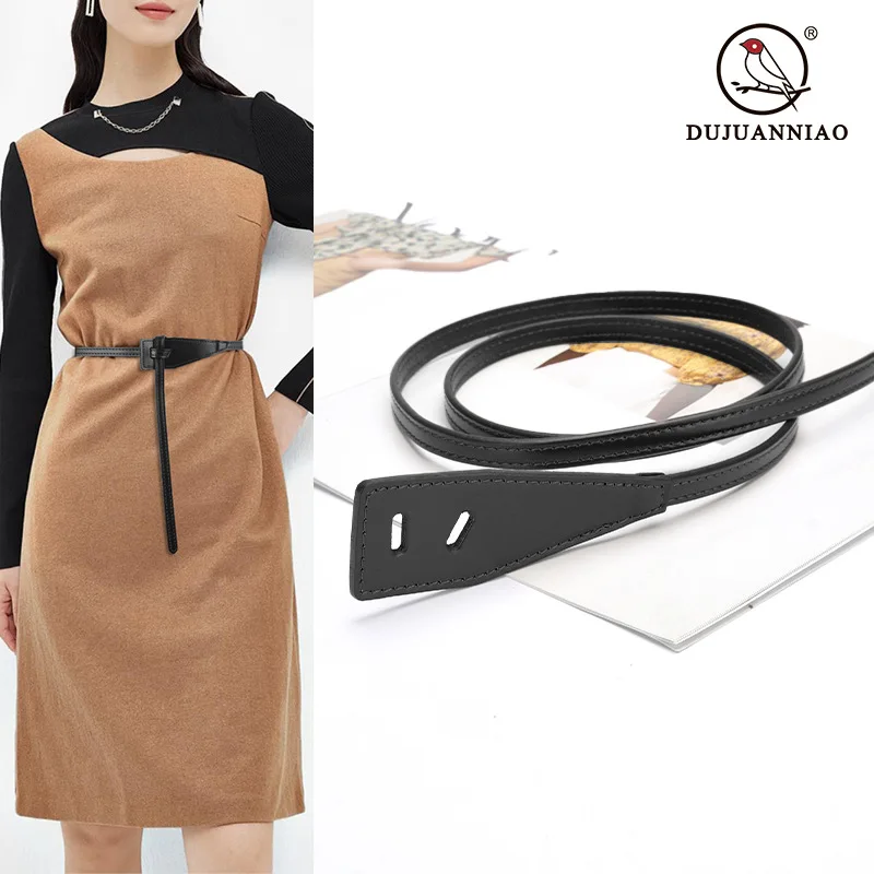 Women Belt New Women's Cow Leather Thin Belt Ladies Simple Fashion 1.0cm Width Decorative Dress Belts for Women 105cm
Women Belt New Women's Cow Leather Thin Belt Ladies Simple Fashion 1.0cm Width Decorative Dress Belts for Women 105cm