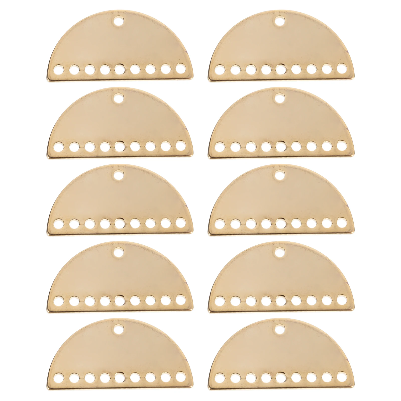 10Pcs Copper Plated Gold Pendants Elegant Semi-Circle DIY Pendant for Jewelry DIY Accessories Handmade Craft Decoration Supplies
10Pcs Copper Plated Gold Pendants Elegant Semi-Circle DIY Pendant for Jewelry DIY Accessories Handmade Craft Decoration Supplies