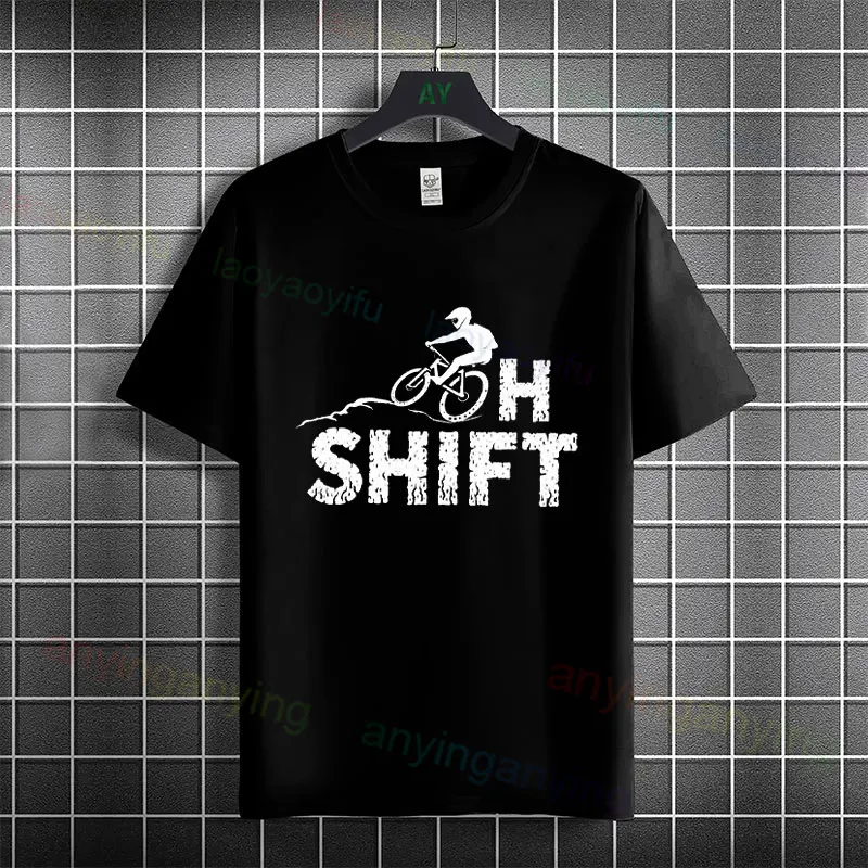 Men's Funny "OH SHIFT" Racing Bicycle Graphic T-shirt 100% Cotton Short Sleeve Round Neck Humor Style Casual Sports Tshirt
Men's Funny "OH SHIFT" Racing Bicycle Graphic T-shirt 100% Cotton Short Sleeve Round Neck Humor Style Casual Sports Tshirt