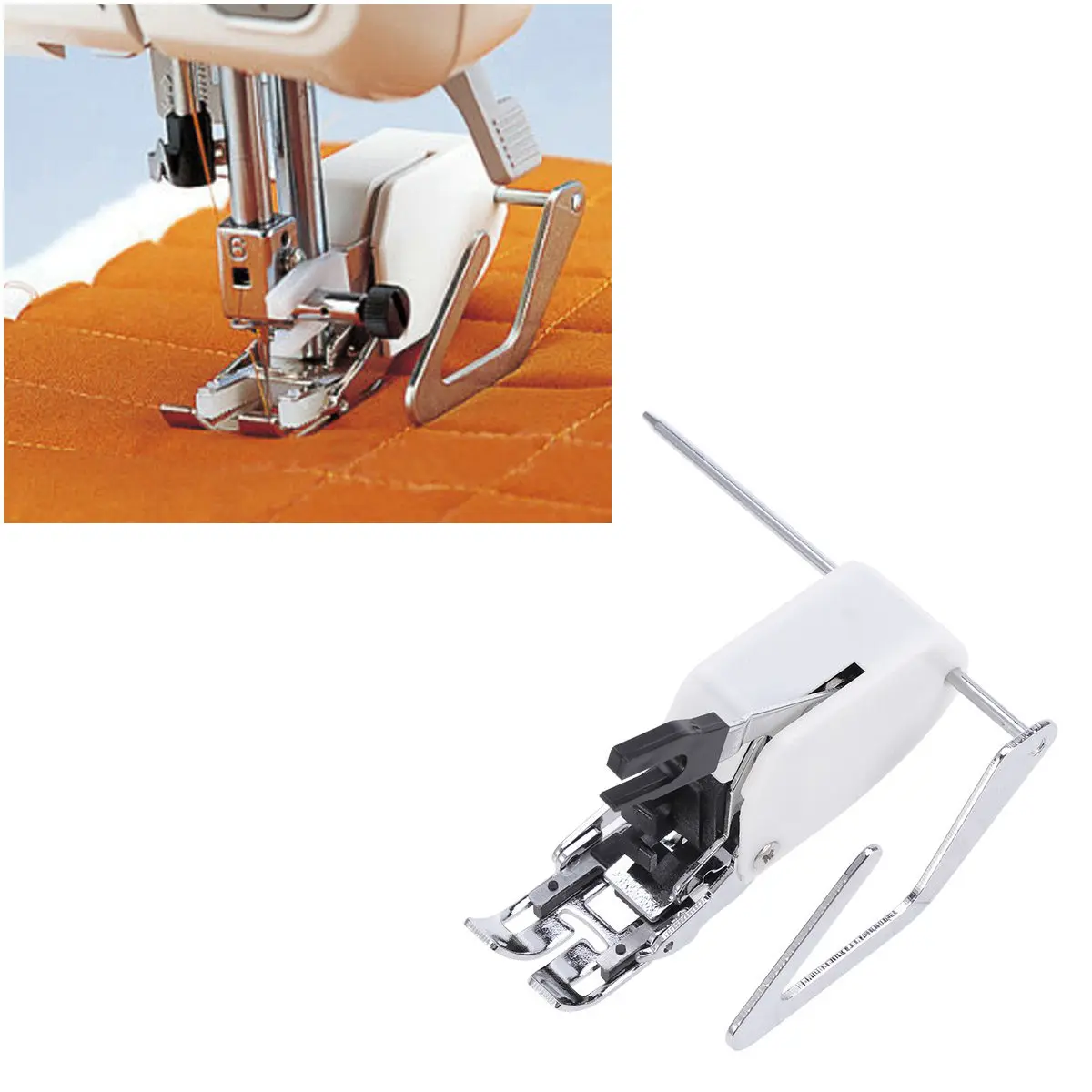 Even Feed Presser Foot Walking Foot for Sewing Machine Screw Mount Design Includes Quilting Guide Fits Most Low Shank Domestic
Even Feed Presser Foot Walking Foot for Sewing Machine Screw Mount Design Includes Quilting Guide Fits Most Low Shank Domestic