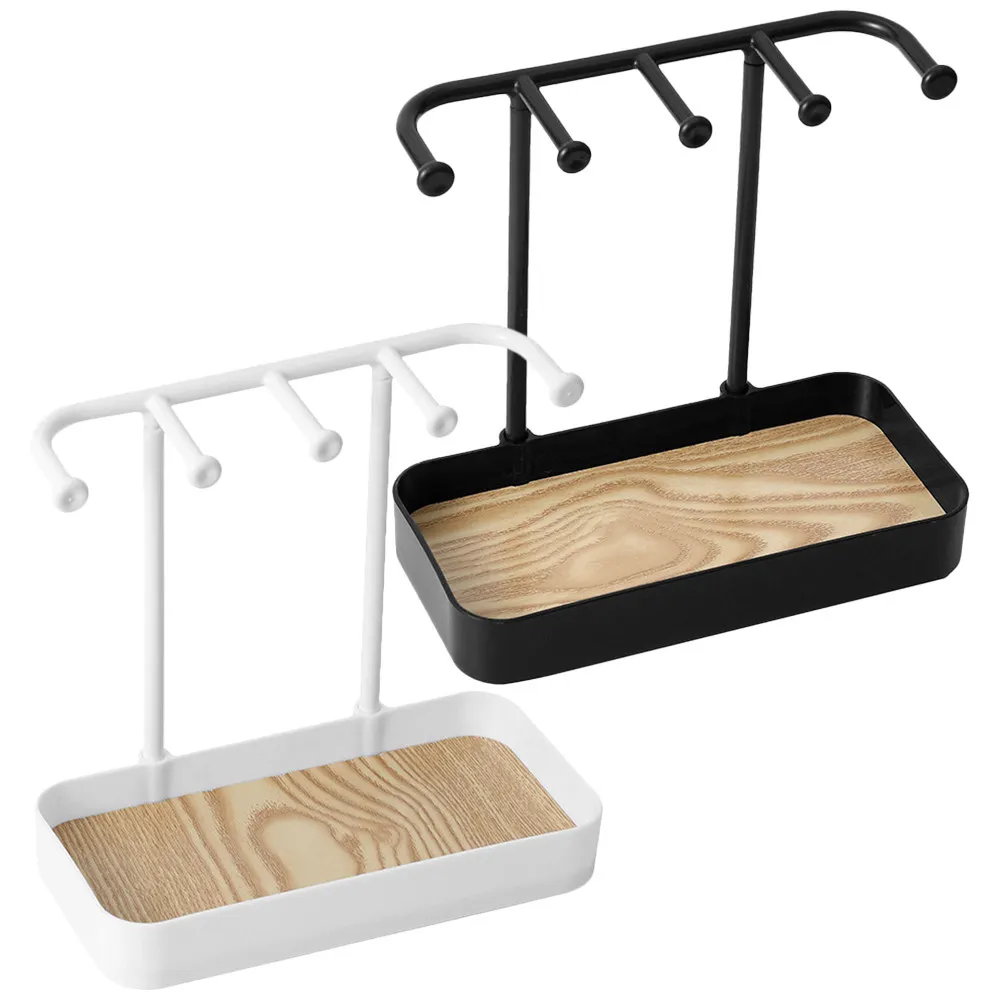 2Pcs Jewelry Display Stand for Earrings Necklaces Bracelets Wooden Tray Organizer PP Construction Sturdy Base Desktop Storage
2Pcs Jewelry Display Stand for Earrings Necklaces Bracelets Wooden Tray Organizer PP Construction Sturdy Base Desktop Storage
