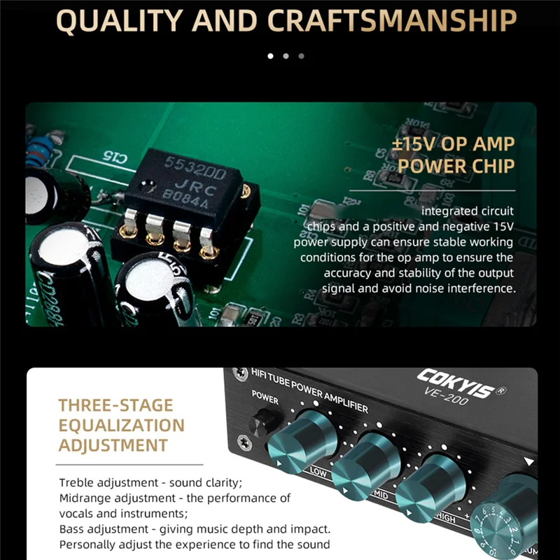 Hifi Tube Audio Preamplifier 6K4 Vacuum Tube Amplifier Buffer Adjustment Audio Tube Preamp Stereo Receiver EU Plug
Hifi Tube Audio Preamplifier 6K4 Vacuum Tube Amplifier Buffer Adjustment Audio Tube Preamp Stereo Receiver EU Plug