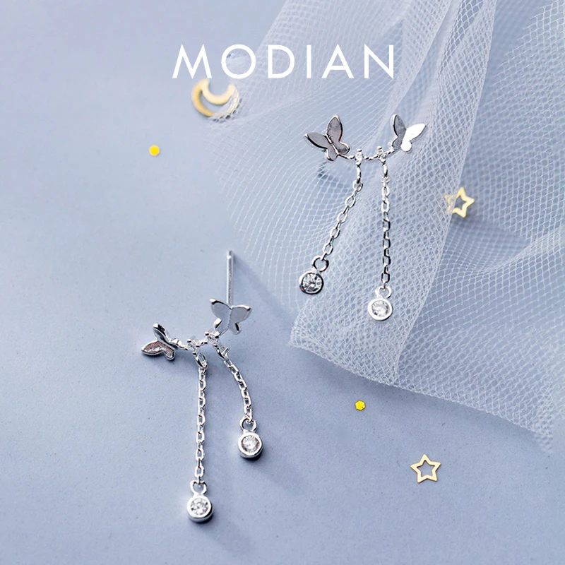 Modian Hot Sale Authentic 925 Sterling Silver Butterfly Swing Sparkling Stud Earrings For Women Girl Party Wedding Jewelry Gift
Modian Hot Sale Authentic 925 Sterling Silver Butterfly Swing Sparkling Stud Earrings For Women Girl Party Wedding Jewelry Gift
