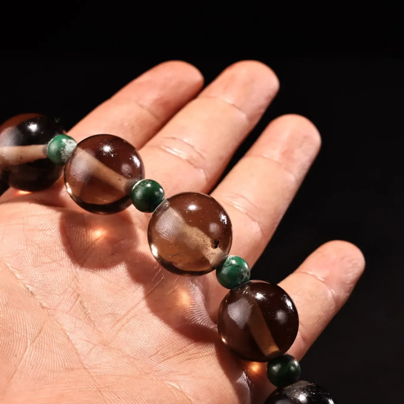 9"Tibetan Temple Collection Old Natural Brown Crystal 18 capsules Buddha Beads Bracelet Rosary Amulet Dharma Town house
9"Tibetan Temple Collection Old Natural Brown Crystal 18 capsules Buddha Beads Bracelet Rosary Amulet Dharma Town house