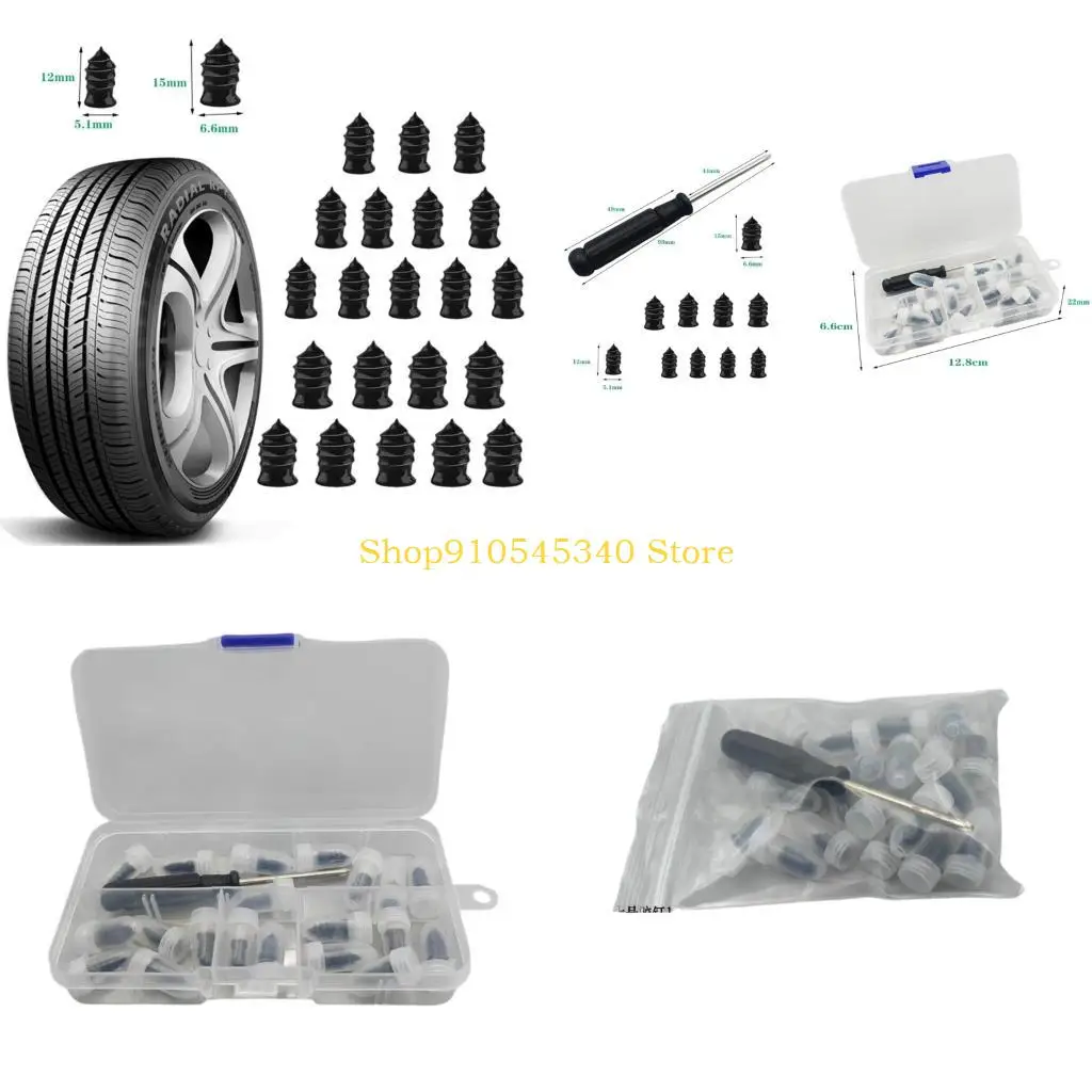 U2JA Fast Leak Stopping Tire Repair Plugs Strong Butyl Rubber with Fiber Reinforcement Easy to Use for Tubeless Tires
U2JA Fast Leak Stopping Tire Repair Plugs Strong Butyl Rubber with Fiber Reinforcement Easy to Use for Tubeless Tires