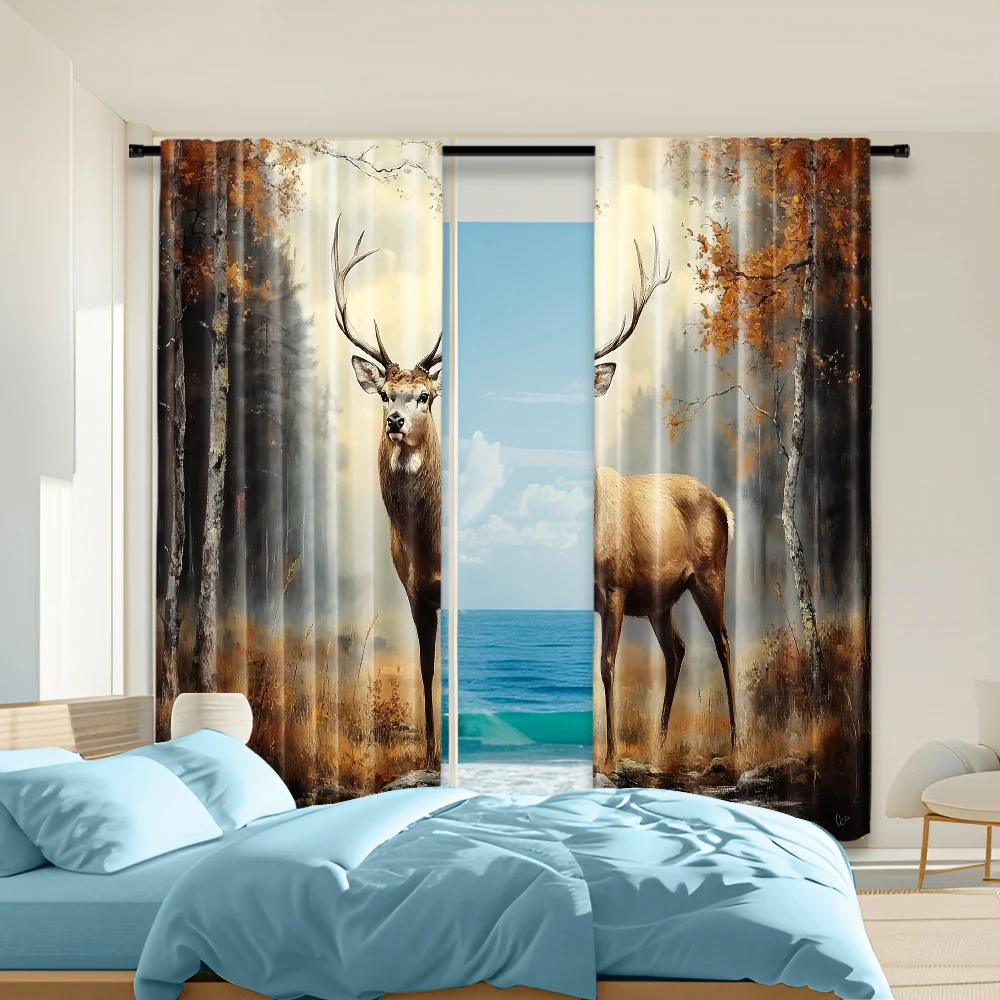 2 pcs, versatile polyester transparent curtains for home decoration Feet Elk for use in bedrooms and living rooms
2 pcs, versatile polyester transparent curtains for home decoration Feet Elk for use in bedrooms and living rooms