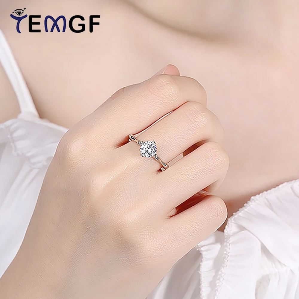 TEMGF 6.5mm Zircon/Moissanite Ring 925 Sterling Silver Four Claw Bamboo Knot Ring for Women Fashion Simple Jewelry Birthday Gift
TEMGF 6.5mm Zircon/Moissanite Ring 925 Sterling Silver Four Claw Bamboo Knot Ring for Women Fashion Simple Jewelry Birthday Gift