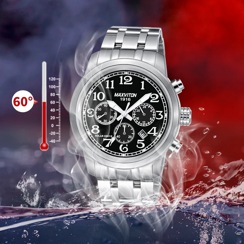 MAXVITON Solar Watch for Men - Business & Casual Style, Luminous, Waterproof, Multifunctional Tactical Solar Powered Watch
MAXVITON Solar Watch for Men - Business & Casual Style, Luminous, Waterproof, Multifunctional Tactical Solar Powered Watch