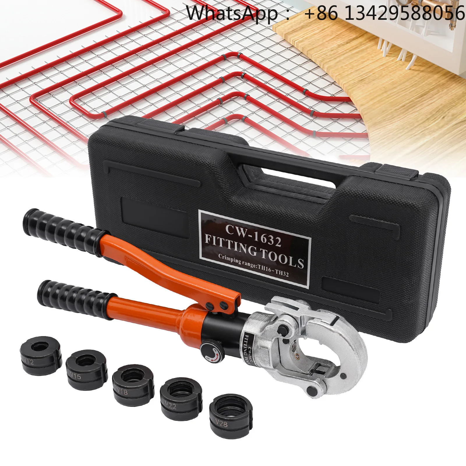 8T 360 ° Alicates para herramientas prensado tubos cobre hidráulicos con cabezal giratorio, juego CW-1632 V, 5 tro
8T 360 ° Alicates para herramientas prensado tubos cobre hidráulicos con cabezal giratorio, juego CW-1632 V, 5 tro