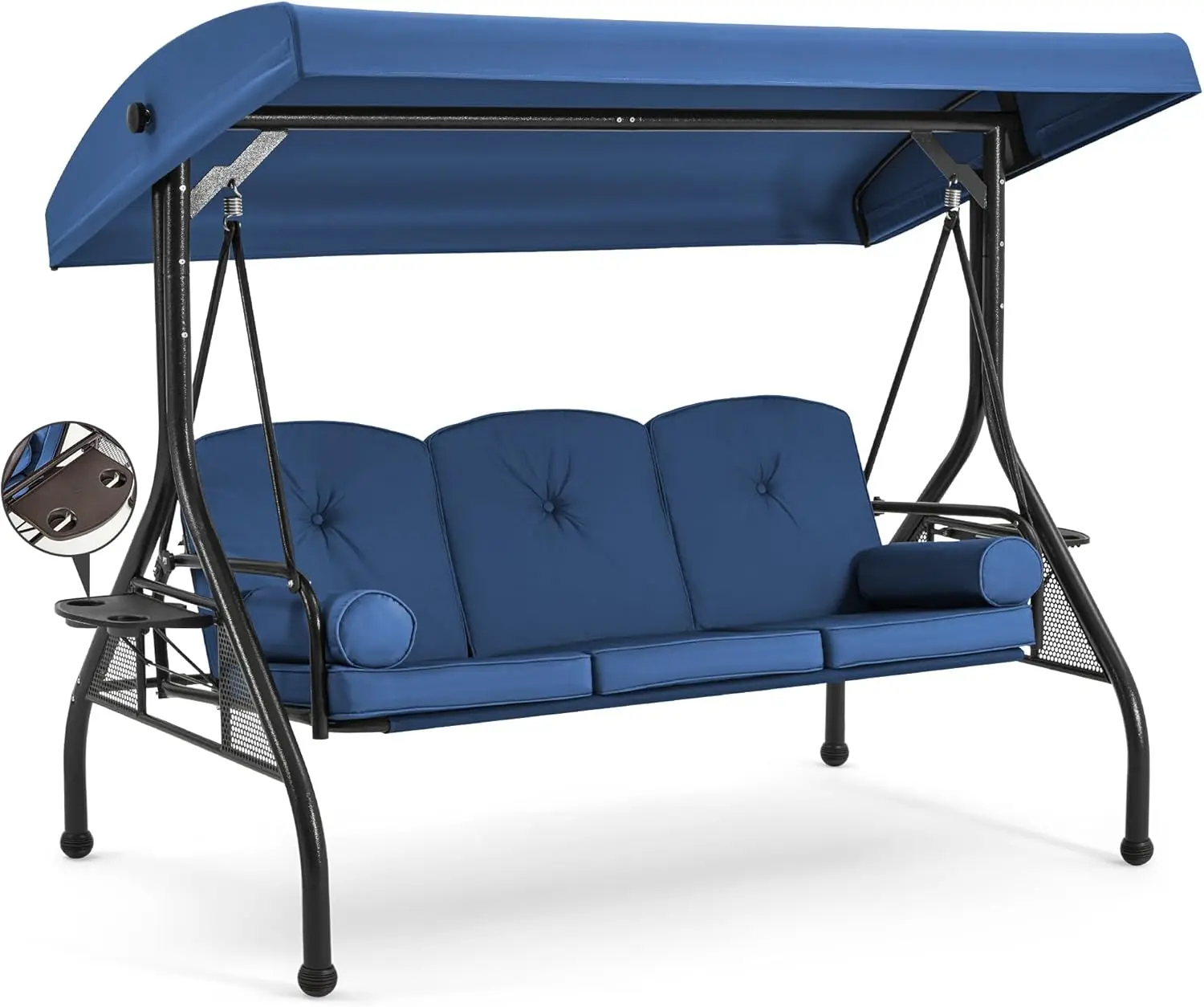 3 Seat Outdoor Porch Swing with Adjustable Canopy, Convertible Patio Swing Bed with Stand, Patio Glider Swing
3 Seat Outdoor Porch Swing with Adjustable Canopy, Convertible Patio Swing Bed with Stand, Patio Glider Swing