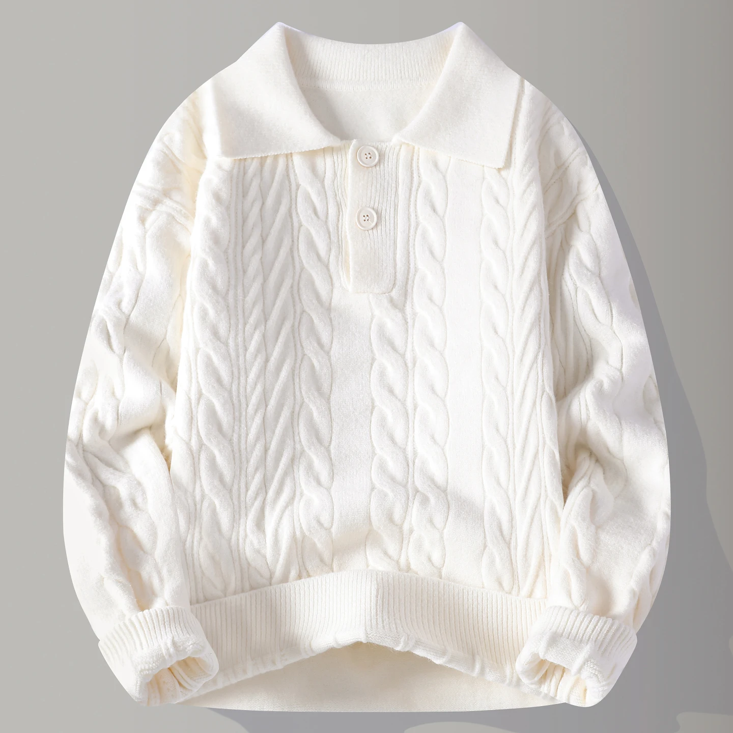 Loose Fit Men's Knitted Sweater Autumn Winter New Sle Turn-down Collar Color Korean Version Long Sve Ciwalk Top
Loose Fit Men's Knitted Sweater Autumn Winter New Sle Turn-down Collar Color Korean Version Long Sve Ciwalk Top