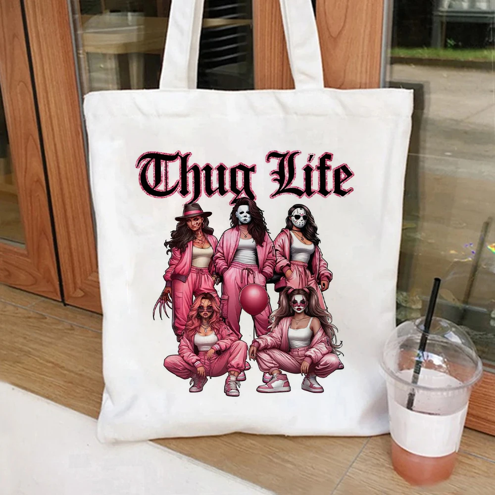 Thug Life Halloween Girls Horror Tote Bag Bookish Bag Canvas Tote Bag Large Capacity Shopping Bags Shoulder Handbag
Thug Life Halloween Girls Horror Tote Bag Bookish Bag Canvas Tote Bag Large Capacity Shopping Bags Shoulder Handbag