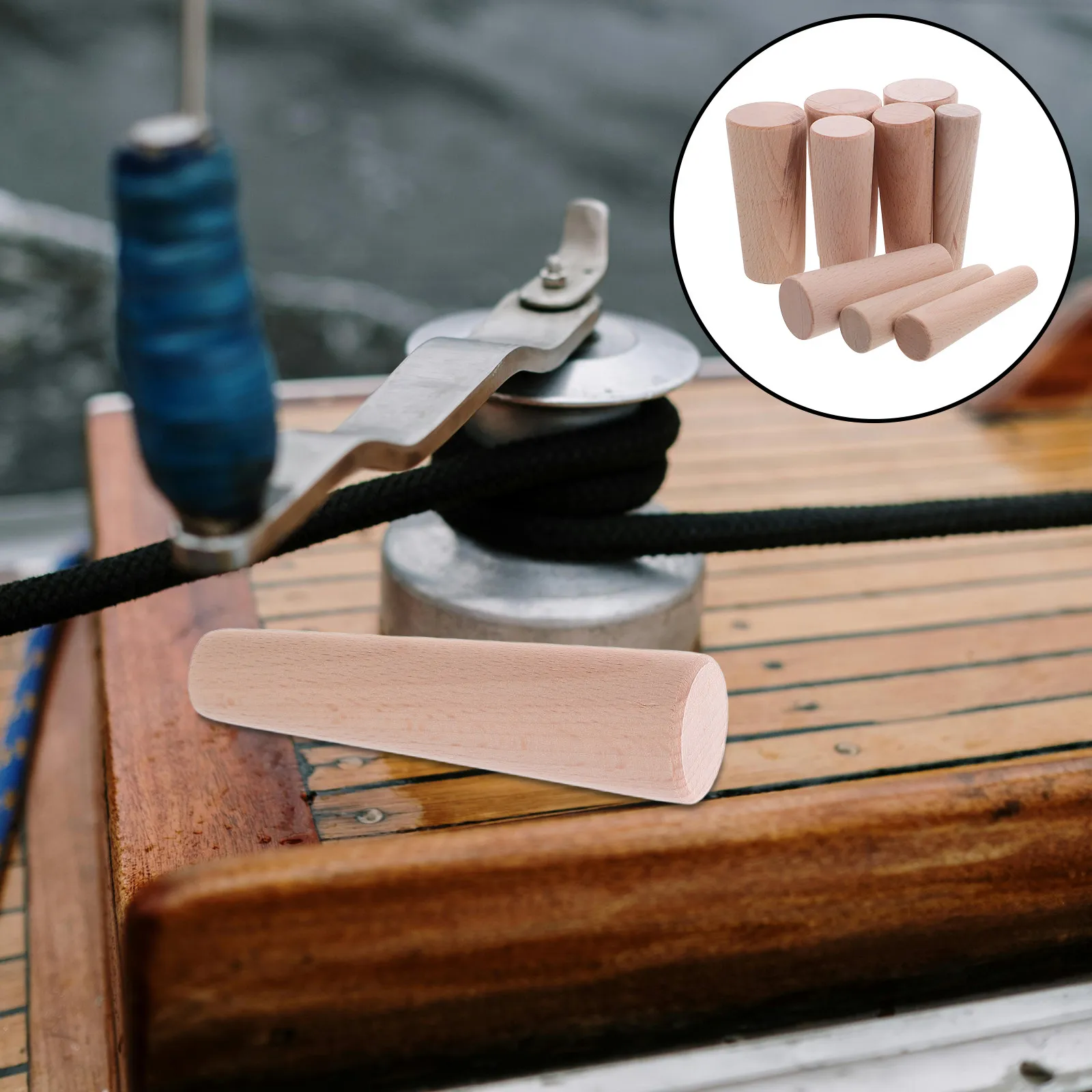 9Pcs Marine-Grade Tapered Wood Plugs Emergency Boat Leak Sealers for Yacht Kayak Speedboat Thru-Hull Scupper Drain Bung Stopper
9Pcs Marine-Grade Tapered Wood Plugs Emergency Boat Leak Sealers for Yacht Kayak Speedboat Thru-Hull Scupper Drain Bung Stopper