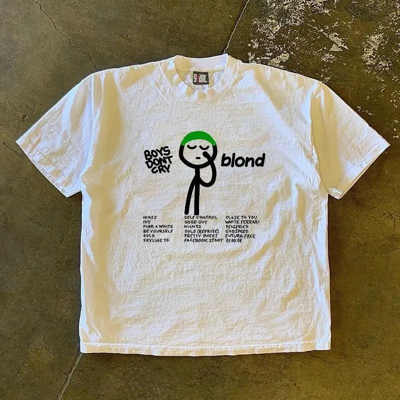 Trendy European American Boys Don't Cry Letter T-shirt Summer Men Women Y2K Loose Design Sense Couple Popular Short-sleeved Tops
Trendy European American Boys Don't Cry Letter T-shirt Summer Men Women Y2K Loose Design Sense Couple Popular Short-sleeved Tops