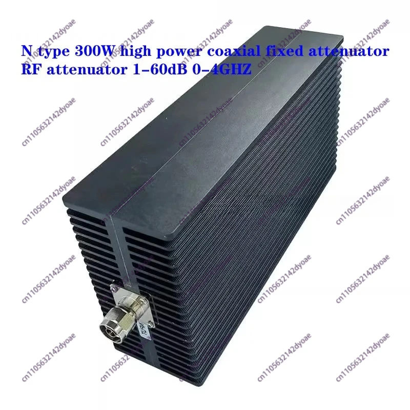 N-type RF attenuator, 300W high-power coaxial fixed attenuator, attenuation 1-60dB, frequency range 0-4GHZ
N-type RF attenuator, 300W high-power coaxial fixed attenuator, attenuation 1-60dB, frequency range 0-4GHZ