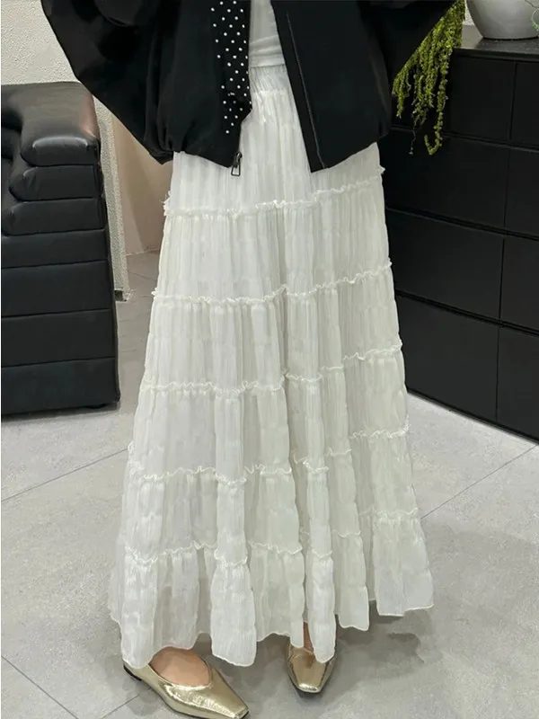 Elegant A-Line Skirt with Cake Design And Wood Grain for Women Summer Slimming High Waist Polyester Blend Skirt
Elegant A-Line Skirt with Cake Design And Wood Grain for Women Summer Slimming High Waist Polyester Blend Skirt