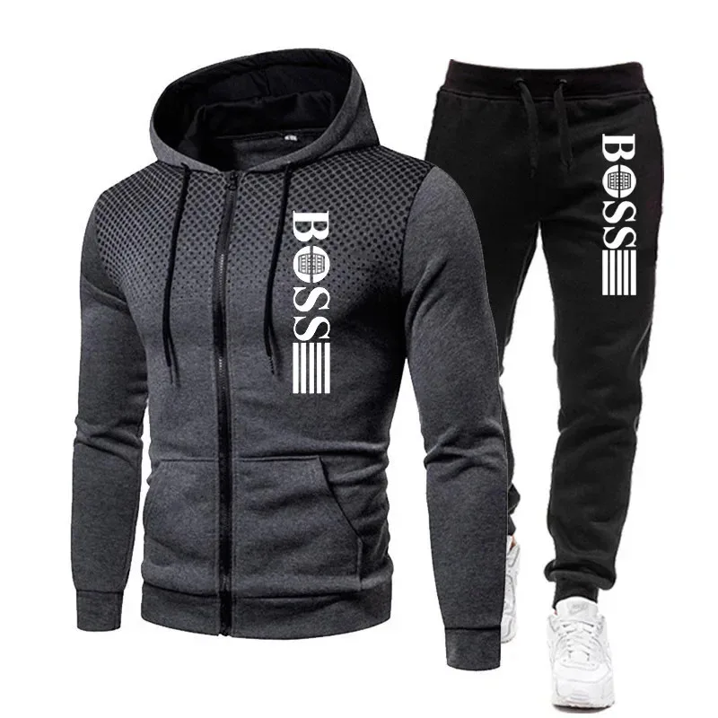 2025 New Men's zippered hoodie + Casual Pants Set for Autumn and Winter fashion Fitness and Warm sportswear Two-piece set
2025 New Men's zippered hoodie + Casual Pants Set for Autumn and Winter fashion Fitness and Warm sportswear Two-piece set