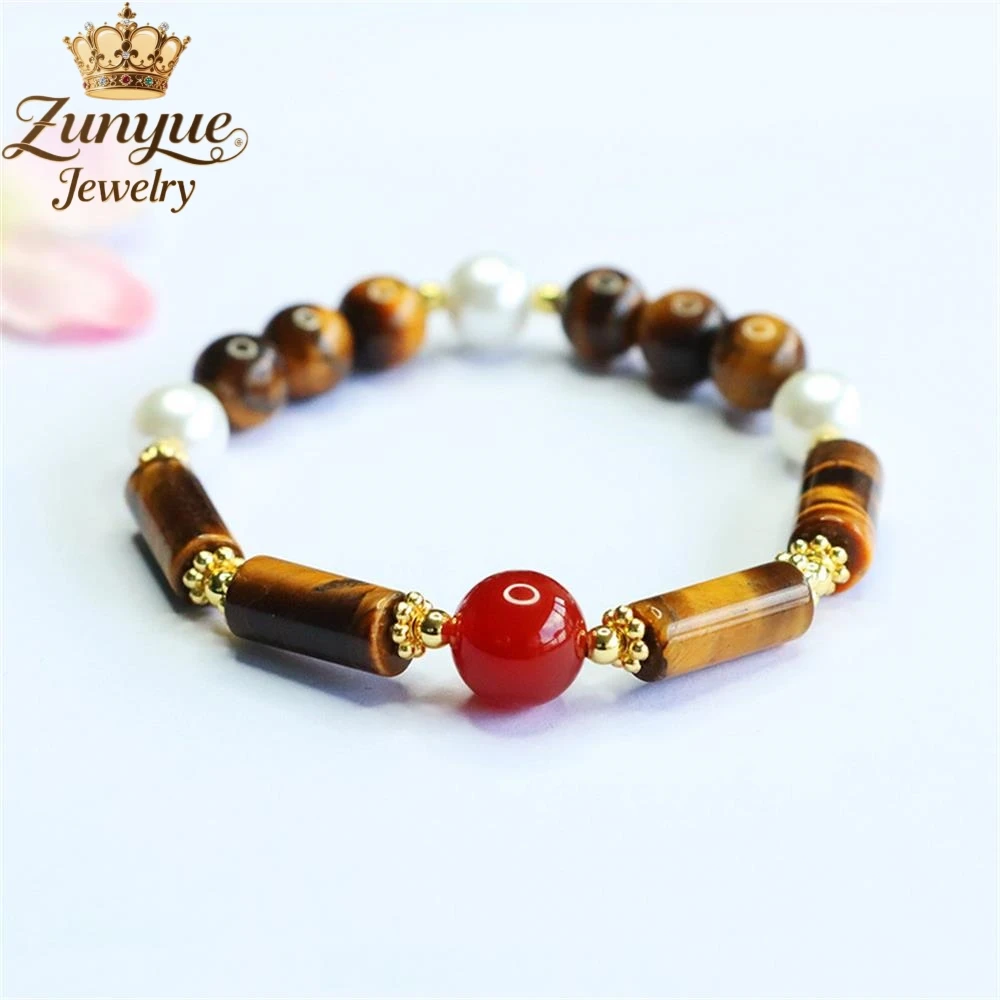 Natural Yellow Tiger'S Eye Stone, Red Agate And White Pearl Bracelet Luxury Quality Jewelry Fashion Jewelry Exquisite Charms
Natural Yellow Tiger'S Eye Stone, Red Agate And White Pearl Bracelet Luxury Quality Jewelry Fashion Jewelry Exquisite Charms
