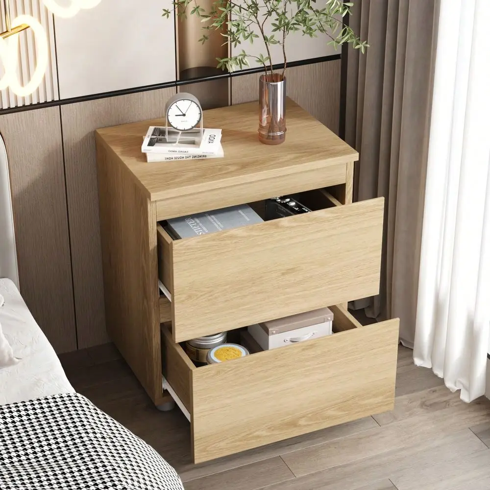 Nightstand Bedside Table, Side Table For Small Spaces, Accent End Table With 2 Drawers For Living Room Bedroom, Wood Color 15.7
Nightstand Bedside Table, Side Table For Small Spaces, Accent End Table With 2 Drawers For Living Room Bedroom, Wood Color 15.7