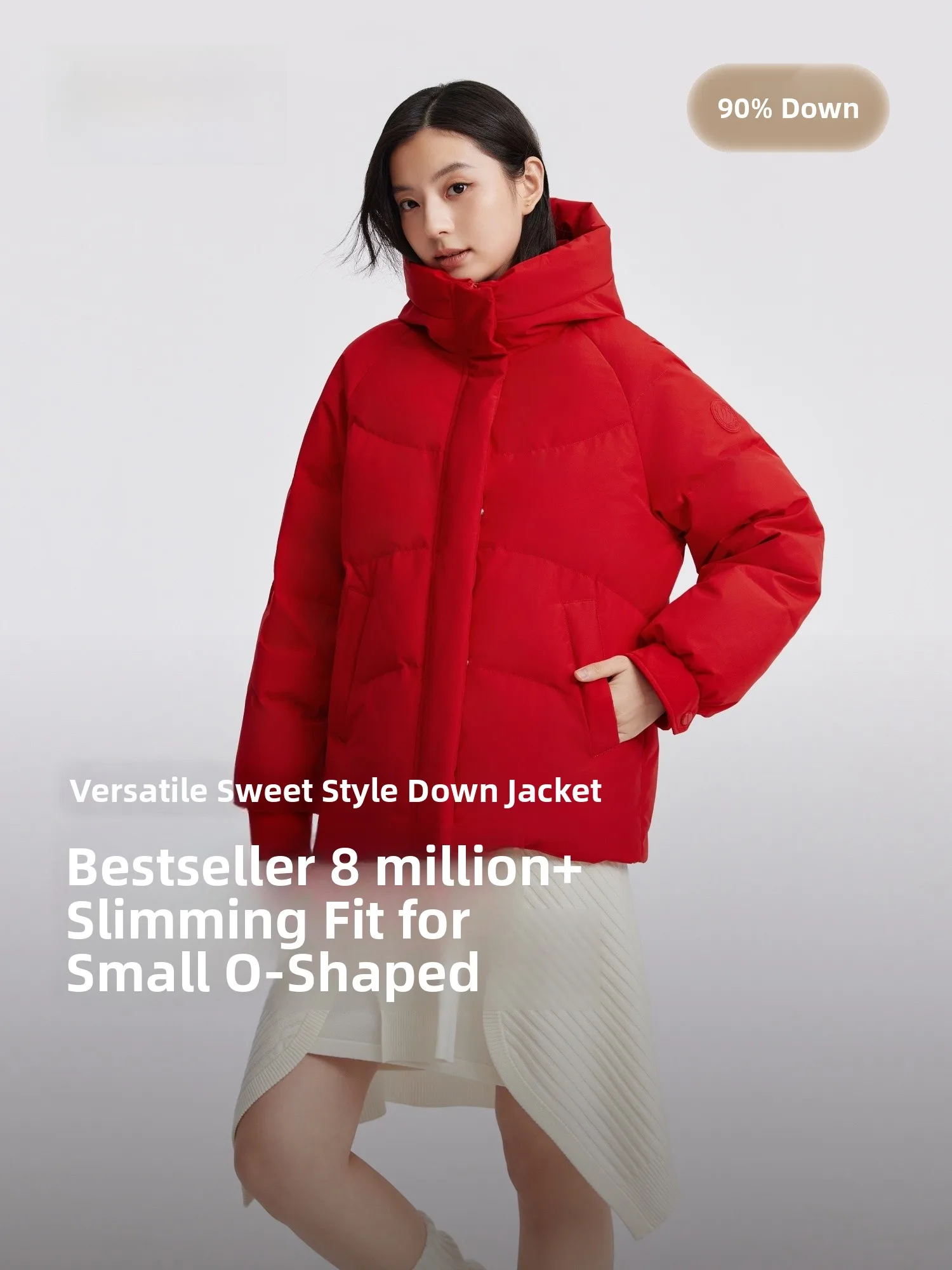 Bosideng New Year Red Casual Short Thick Women's down Jacket Warm Loose Fit Polyester Fiber Duck down City Leisure Winter Coat
Bosideng New Year Red Casual Short Thick Women's down Jacket Warm Loose Fit Polyester Fiber Duck down City Leisure Winter Coat