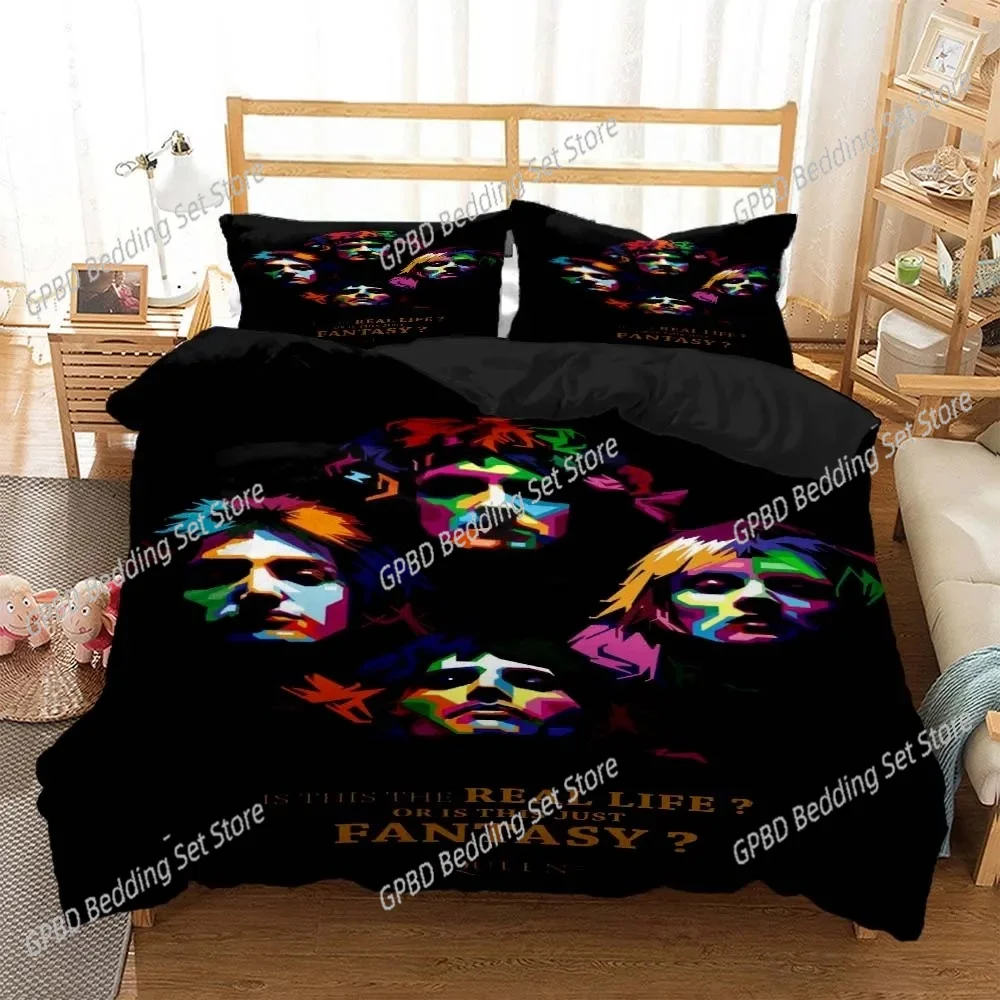 Königin Rockband Digital printed bedding for Boys Queen bedding set Soft and comfortable Customized King size bedding set
Königin Rockband Digital printed bedding for Boys Queen bedding set Soft and comfortable Customized King size bedding set
