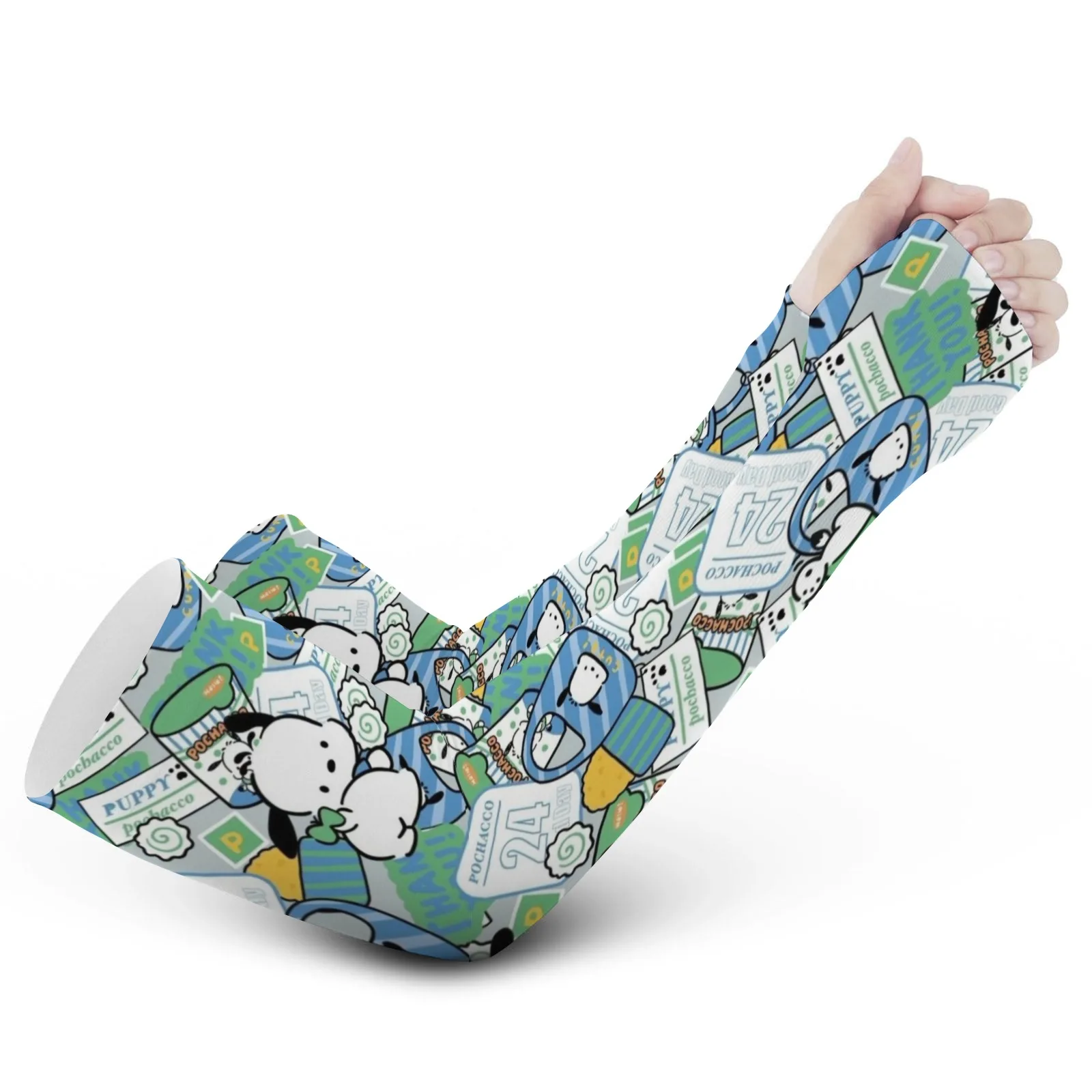 Забавные милые мультяшные принты Pochacco с УФ-защитой, дышащие эластичные ледяные рукава — идеальный подарок для уличной и повседневной носки 
Забавные милые мультяшные принты Pochacco с УФ-защитой, дышащие эластичные ледяные рукава — идеальный подарок для уличной и повседневной носки