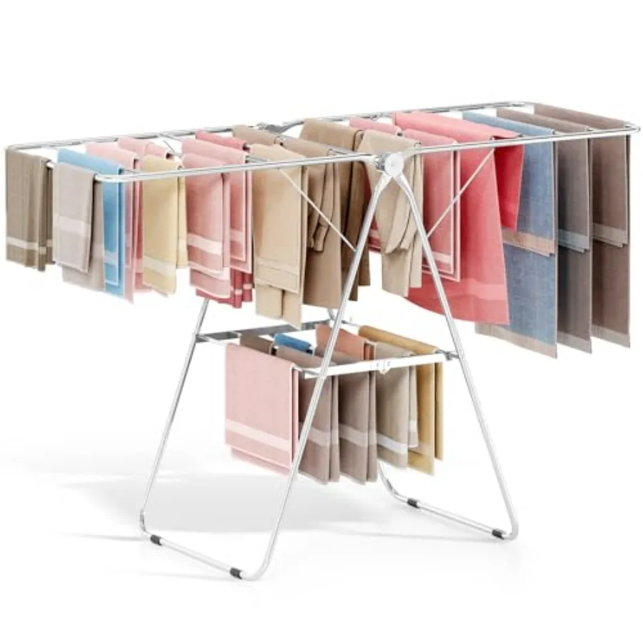 Clothes Drying Rack Folding - Stainless Steel Drying Rack Clothing Height-Adjustable, Foldable Laundry Rack, Space-Saving, Coll
Clothes Drying Rack Folding - Stainless Steel Drying Rack Clothing Height-Adjustable, Foldable Laundry Rack, Space-Saving, Coll
