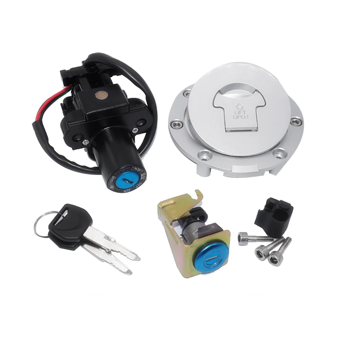 Accessory Set Lock Electric Door Lock Fuel Tank Cover Ignition Switch Fuel Tank Cover for CBR600RR 2003-2006
Accessory Set Lock Electric Door Lock Fuel Tank Cover Ignition Switch Fuel Tank Cover for CBR600RR 2003-2006