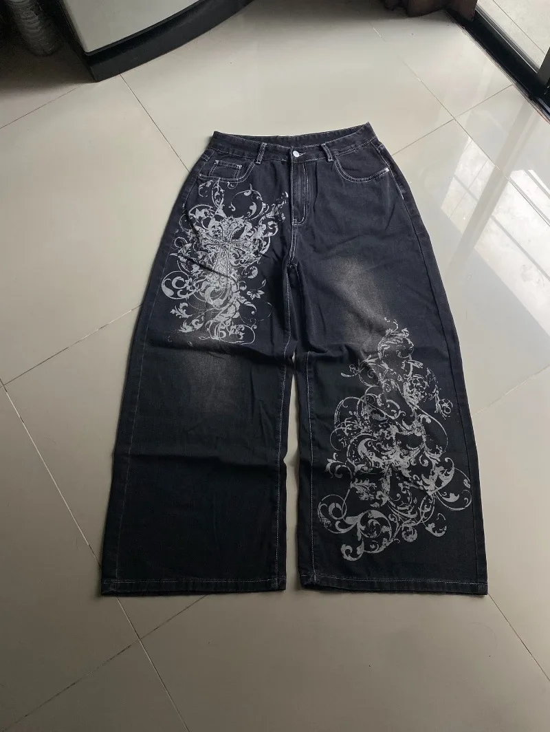 Супер-большой узор с принтом и стираными, чтобы сделать старые мешковатые джинсы для мужчин Y2K в стиле хип-хоп, популярные винтажные повседневные широкие джинсы с джокером
Супер-большой узор с принтом и стираными, чтобы сделать старые мешковатые джинсы для мужчин Y2K в стиле хип-хоп, популярные винтажные повседневные широкие джинсы с джокером