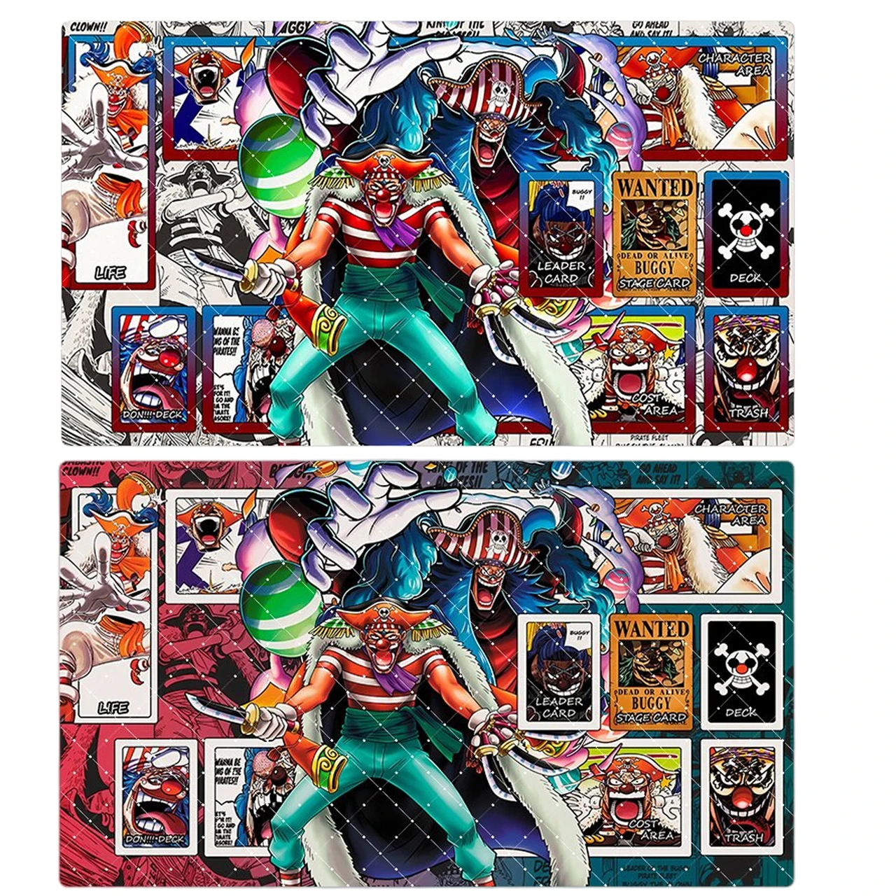 600x350mm One Piece Buggy Themed Collectible Card Playmat OPCG 2mm Stitched Edge Single Player Battle Rubber Board Game Card Mat
600x350mm One Piece Buggy Themed Collectible Card Playmat OPCG 2mm Stitched Edge Single Player Battle Rubber Board Game Card Mat