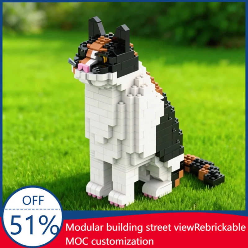 708 Parts Tri Color Cat Figure Model Building Block Children Diy Educational Assembly Girl Display Toy Birthday Customized Gift
708 Parts Tri Color Cat Figure Model Building Block Children Diy Educational Assembly Girl Display Toy Birthday Customized Gift