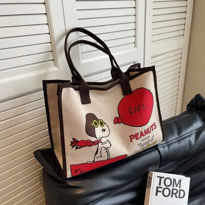 Snoopy Summer Canvas shoulder Bag Women's New Large Capacity handbag Premium Texture Tote Bag 40x30x17cm
Snoopy Summer Canvas shoulder Bag Women's New Large Capacity handbag Premium Texture Tote Bag 40x30x17cm