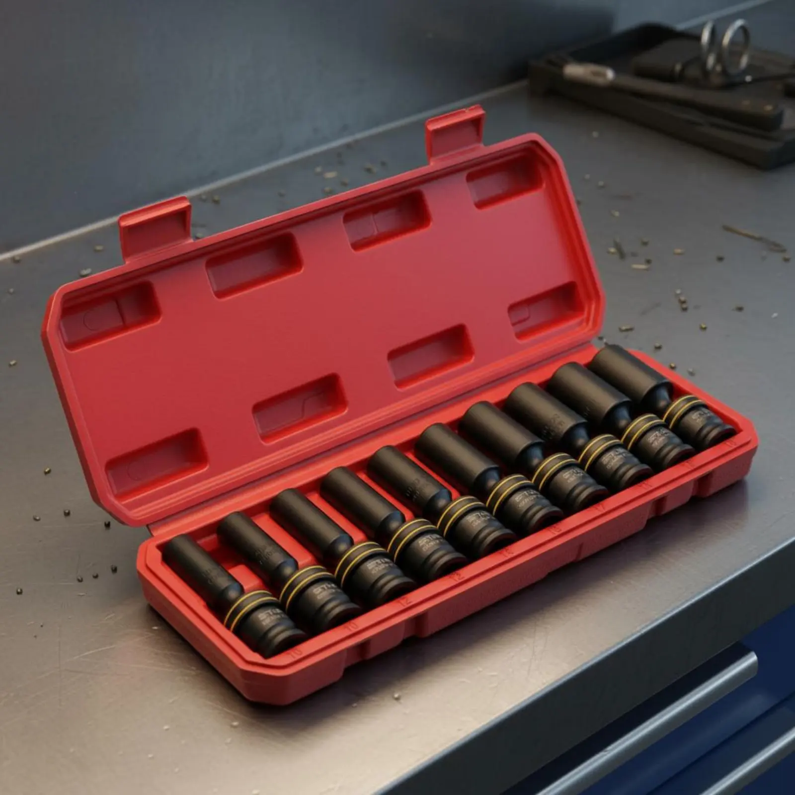 10 Pieces Universal Socket Set 360° Rotation Universal Joint Socket Set Tight Space Reach Cr-Mo Steel for Mechanics, Car Repair
10 Pieces Universal Socket Set 360° Rotation Universal Joint Socket Set Tight Space Reach Cr-Mo Steel for Mechanics, Car Repair