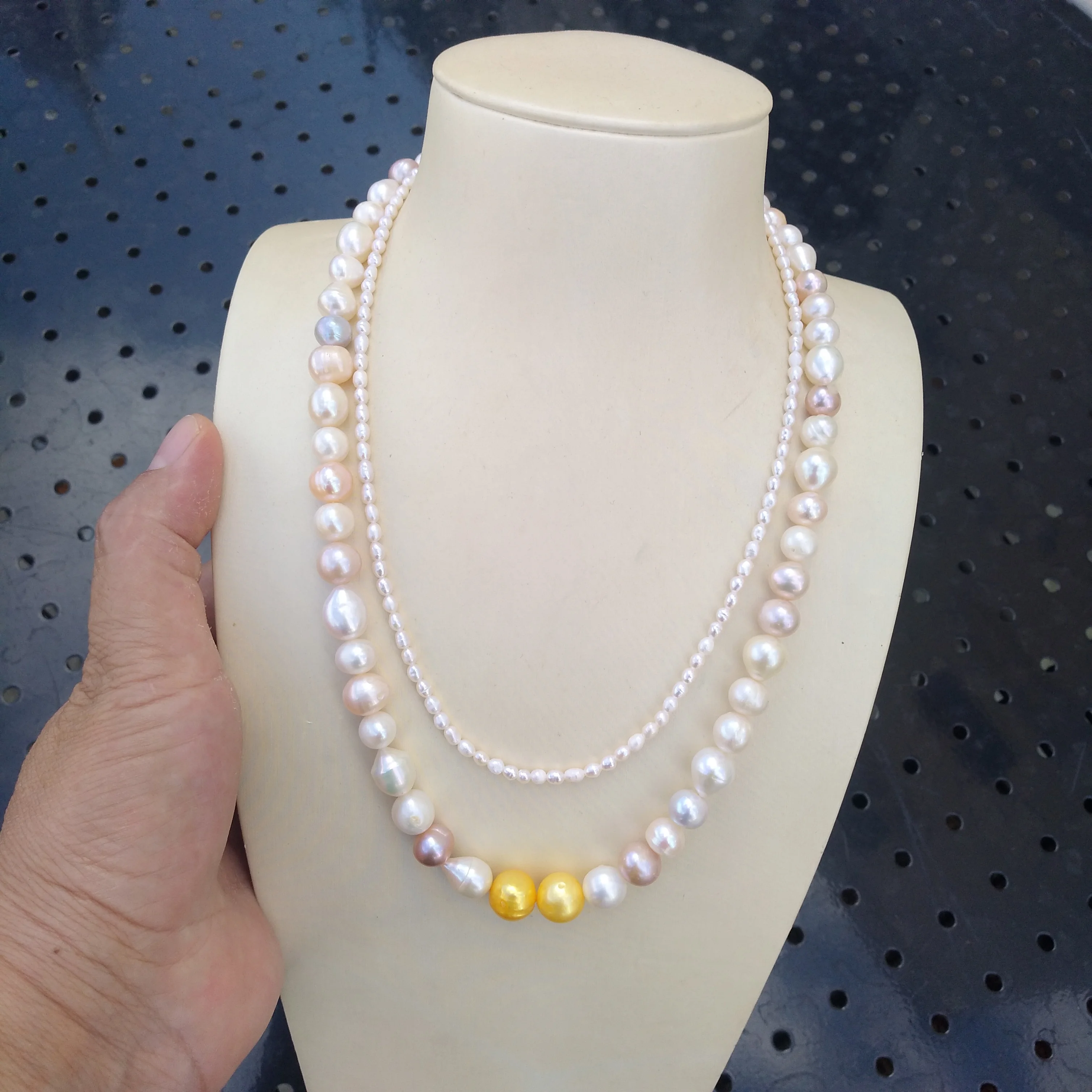 2row Natural AAA+ South Sea white Multi-color Pearl Necklace Please see more pictures
2row Natural AAA+ South Sea white Multi-color Pearl Necklace Please see more pictures