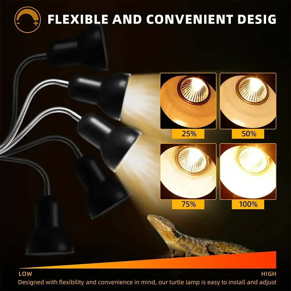 Dimmable E27 Reptile Lamp Holder Clip Heating Lamp Terrarium Light Turtles Heat Lampshade for Bivarium Lizard Kennel
Dimmable E27 Reptile Lamp Holder Clip Heating Lamp Terrarium Light Turtles Heat Lampshade for Bivarium Lizard Kennel