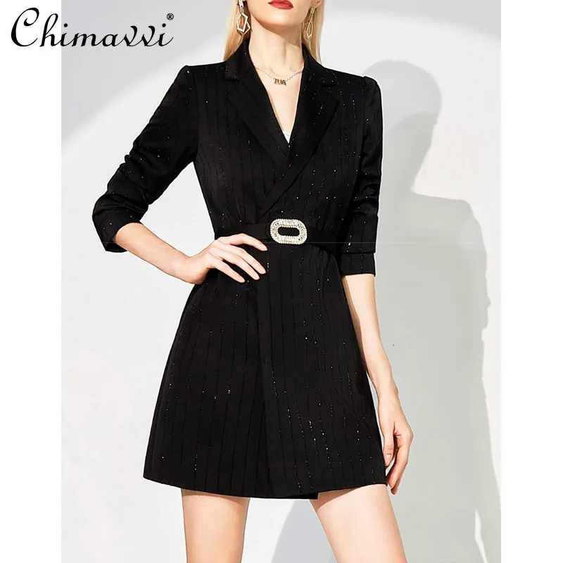Black Elegant Office Lady Suit Jacket 2023 Winter Clothes New Luxury Fashion Mid-Length High-Waist Slim Women's Blazers Coat
Black Elegant Office Lady Suit Jacket 2023 Winter Clothes New Luxury Fashion Mid-Length High-Waist Slim Women's Blazers Coat