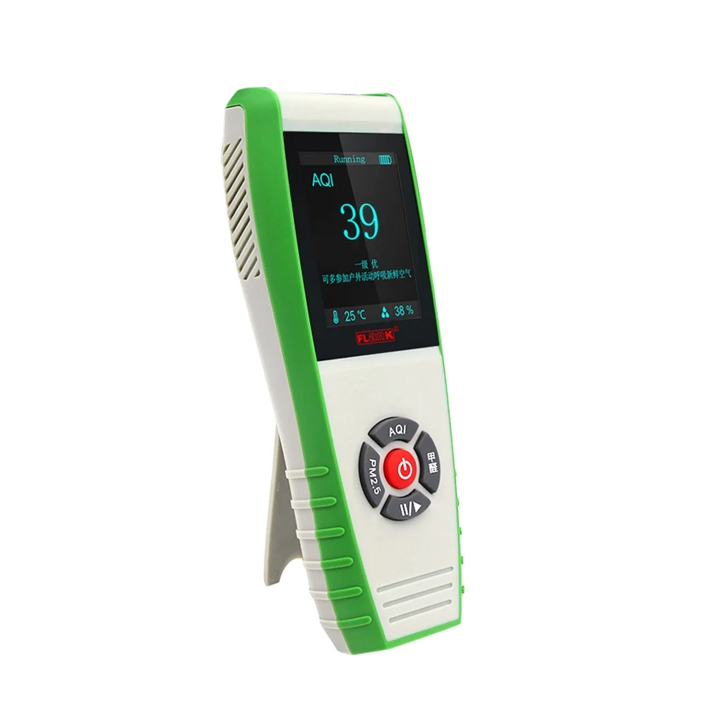 F7707 Multifunction 7 in 1 Air Pollution Monitor PM0.3 PM2.5 PM10 Formaldehyde Air Quality Index Temperature Humidity Detector
F7707 Multifunction 7 in 1 Air Pollution Monitor PM0.3 PM2.5 PM10 Formaldehyde Air Quality Index Temperature Humidity Detector