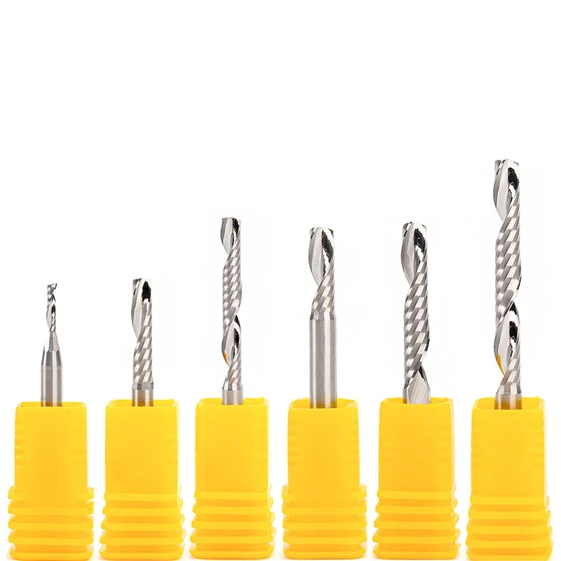5PCS AAA Single Flute Milling Cutter 3.175 4 6 8 10mm SHK Carbide End Mill One Flute Spiral PVC Cutter CNC Router Bit End Mill
5PCS AAA Single Flute Milling Cutter 3.175 4 6 8 10mm SHK Carbide End Mill One Flute Spiral PVC Cutter CNC Router Bit End Mill