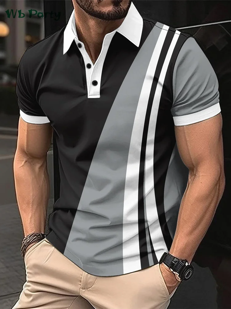 Simple Stripe Print Men's Shirts T shirt Men T-shirts for Men Lapel Polo Shirt for Men 3D Print Casual Fashion Men's Clothing
Simple Stripe Print Men's Shirts T shirt Men T-shirts for Men Lapel Polo Shirt for Men 3D Print Casual Fashion Men's Clothing