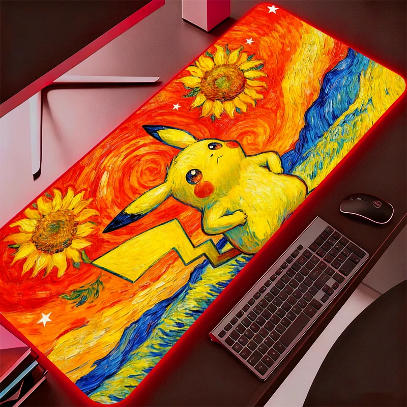 Светодиодный коврик для мыши с подсветкой, игровые аксессуары Pokemon Pikachu, аксессуары для ПК, компьютерная клавиатура, геймерский RGB-коврик для стола, Alfombrilla Xxl, коврик для мыши
Светодиодный коврик для мыши с подсветкой, игровые аксессуары Pokemon Pikachu, аксессуары для ПК, компьютерная клавиатура, геймерский RGB-коврик для стола, Alfombrilla Xxl, коврик для мыши
