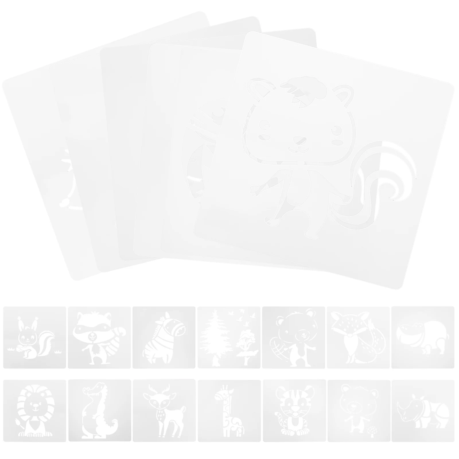 20pcs Drawing Templates Animal Stencils Kids Reusable PET Painting Assistant Tool Material DIY Craft Projects White Color
20pcs Drawing Templates Animal Stencils Kids Reusable PET Painting Assistant Tool Material DIY Craft Projects White Color