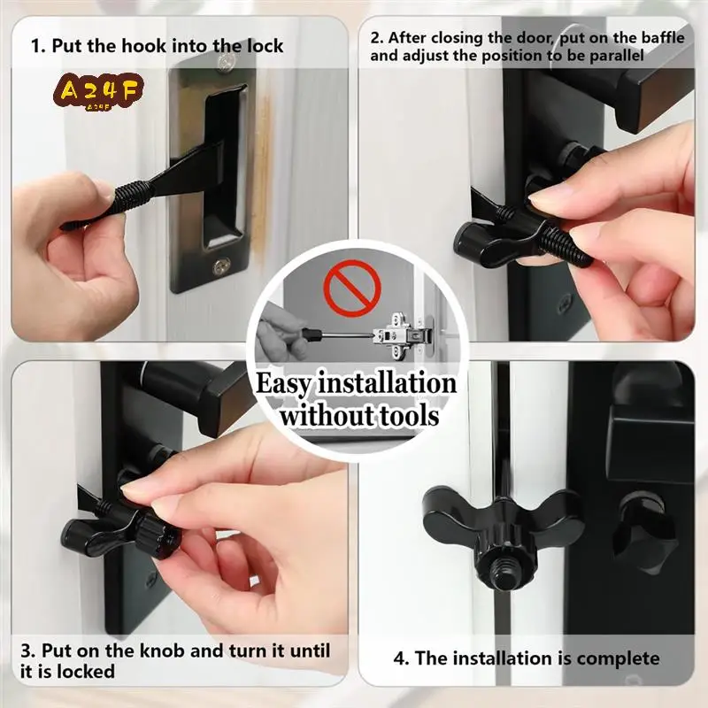 A24F-4 Pcs Portable Adjustable Door Lock Hotel Door Locks, Door Security Devices, Door Lock Additional Safety Durable Black
A24F-4 Pcs Portable Adjustable Door Lock Hotel Door Locks, Door Security Devices, Door Lock Additional Safety Durable Black