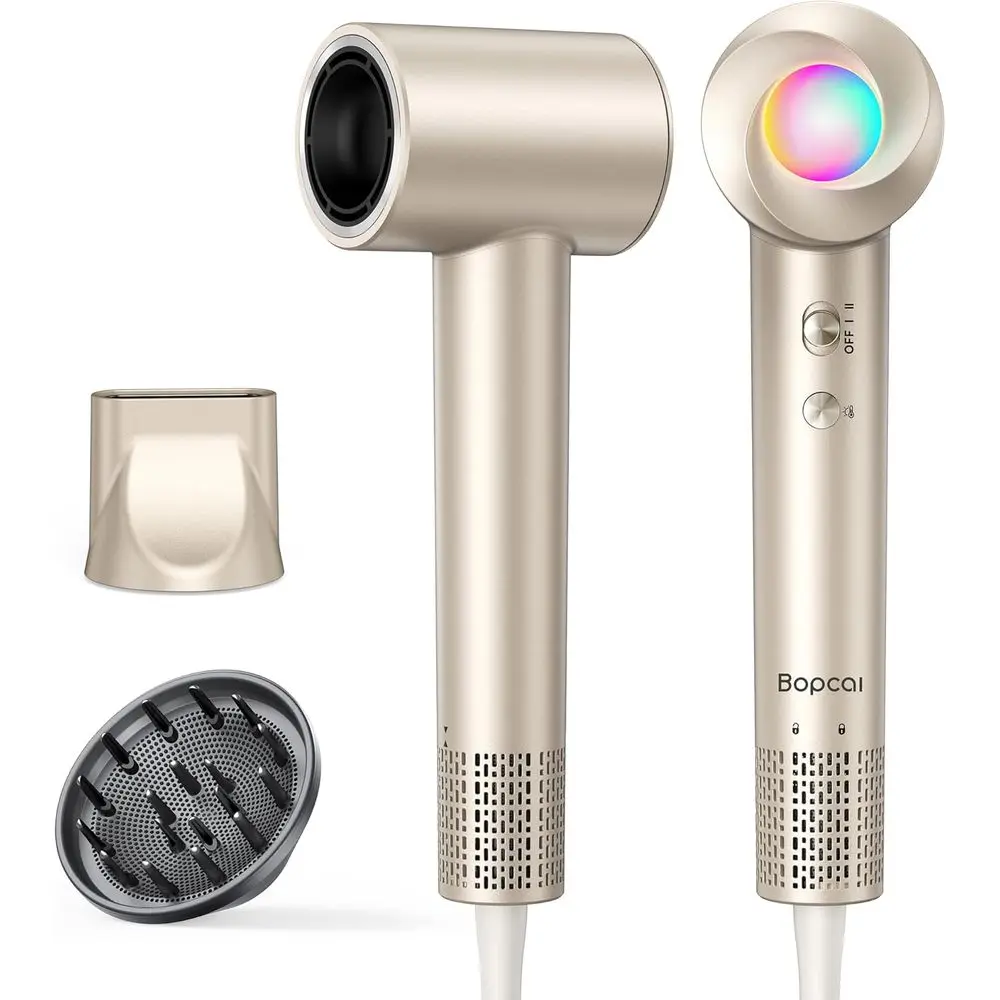 Hair Dryer, 160,000 RPM High-Speed Ionic Blow Dryer with Diuser, Proional Hairdryer or ast Drying, 500 Million Negative Ions, Lo
Hair Dryer, 160,000 RPM High-Speed Ionic Blow Dryer with Diuser, Proional Hairdryer or ast Drying, 500 Million Negative Ions, Lo