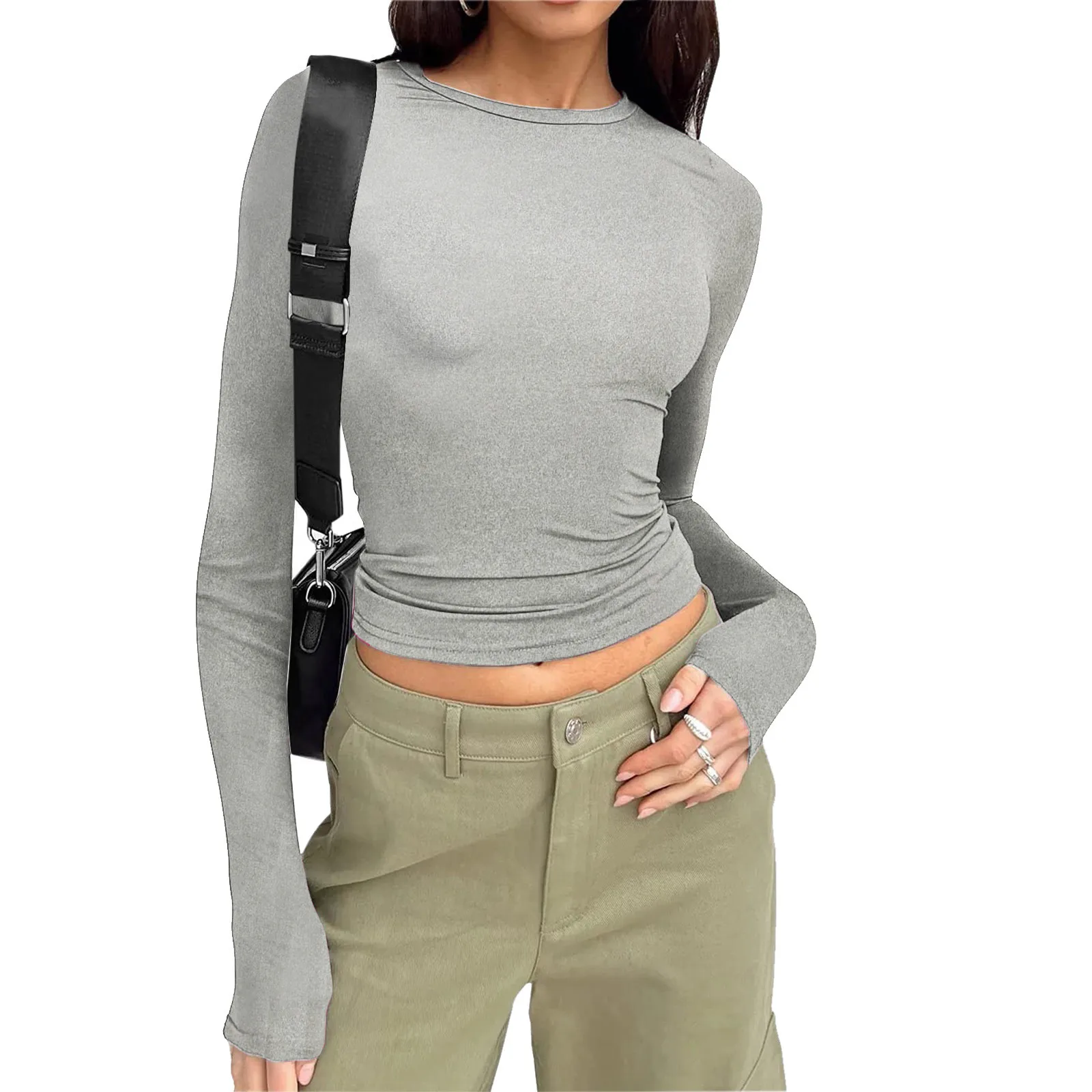 Long Sleeve T Shirt Women Spring Autumn Slim Fit Pullovers T-Shirts Streetwear Female Pullovers Basic Tee Y2k Clothes Crop Tops
Long Sleeve T Shirt Women Spring Autumn Slim Fit Pullovers T-Shirts Streetwear Female Pullovers Basic Tee Y2k Clothes Crop Tops