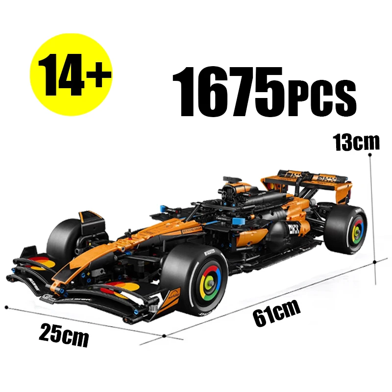 1675PCS Technical 1:8 Scale Orange MCL39 Racing Car Building Blocks MOC Formula Car Model Assembly Toy Birthday Gifts for Boys
1675PCS Technical 1:8 Scale Orange MCL39 Racing Car Building Blocks MOC Formula Car Model Assembly Toy Birthday Gifts for Boys