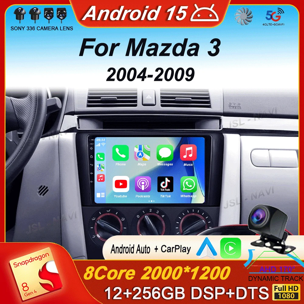 video Player Car Radio For Mazda 3 2004 - 2009 2din with BOSE Multimedia Carplay Stereo Android 15 GPS Head Unit WIFI+4G
video Player Car Radio For Mazda 3 2004 - 2009 2din with BOSE Multimedia Carplay Stereo Android 15 GPS Head Unit WIFI+4G