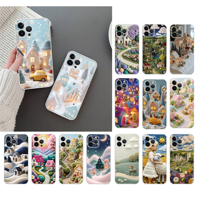 Phone Case For iphone 17 16 Pro Max 15 14 13 Pro Max 17 Air 15 16 Pro 15Plus Cozy Crochet Winter Village Art
Phone Case For iphone 17 16 Pro Max 15 14 13 Pro Max 17 Air 15 16 Pro 15Plus Cozy Crochet Winter Village Art