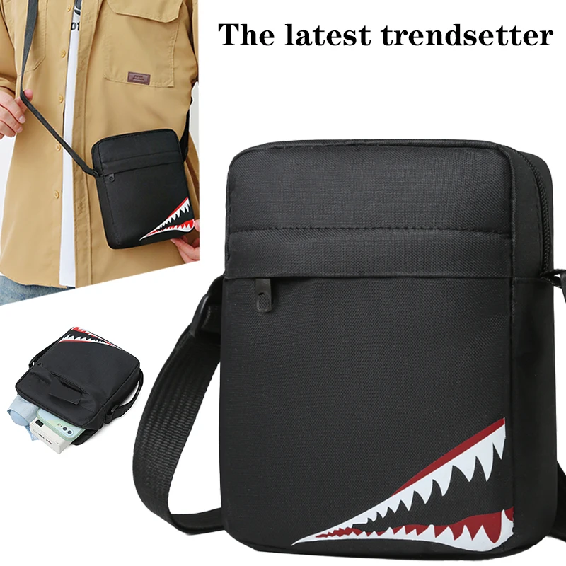Neutral style shoulder bag for men and women, with a single strap, suitable for business travel, featuring shark tooth pattern
Neutral style shoulder bag for men and women, with a single strap, suitable for business travel, featuring shark tooth pattern